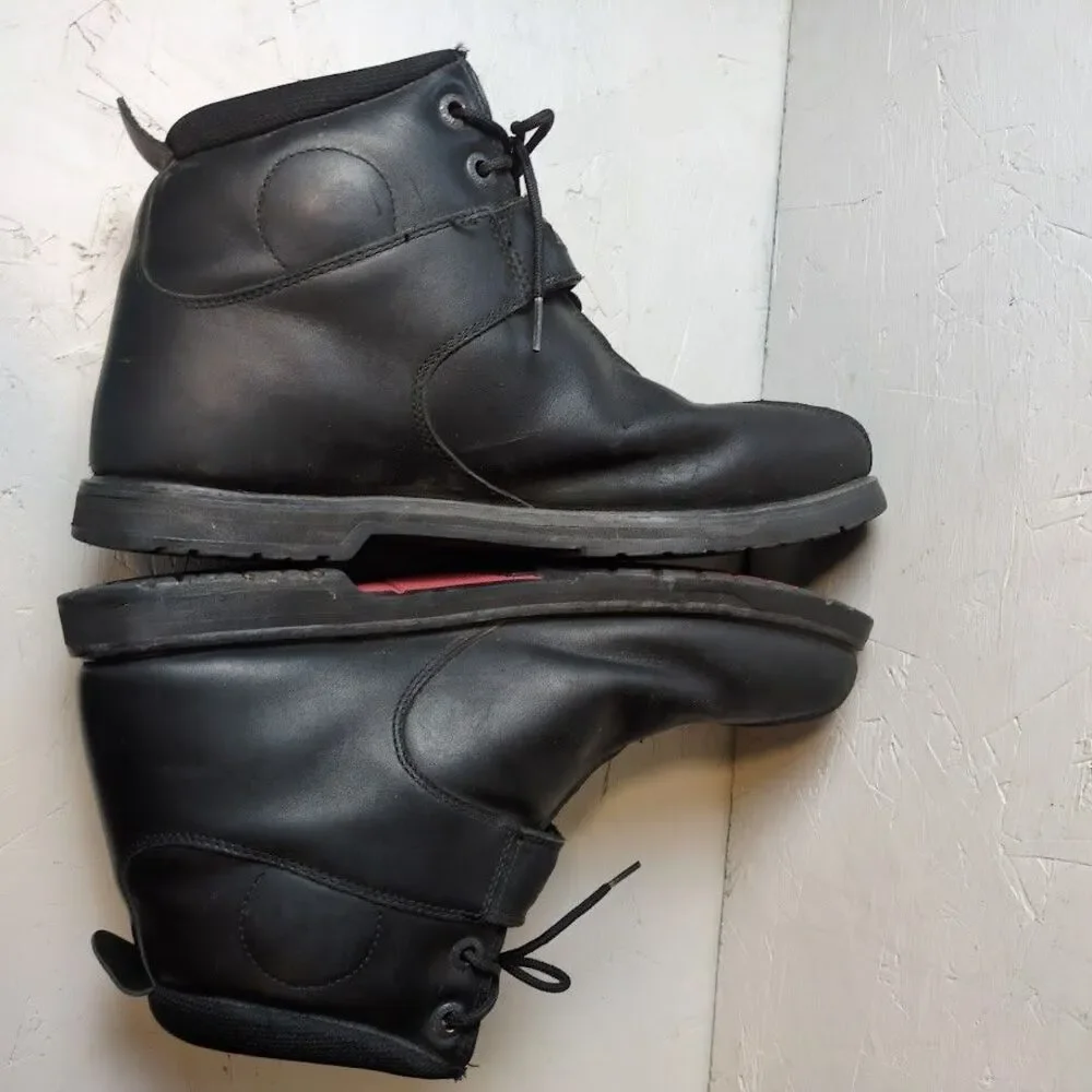 ICON Superduty 4 Black Leather Motorcycle Riding Boots Men’s Size 14 Footpeg